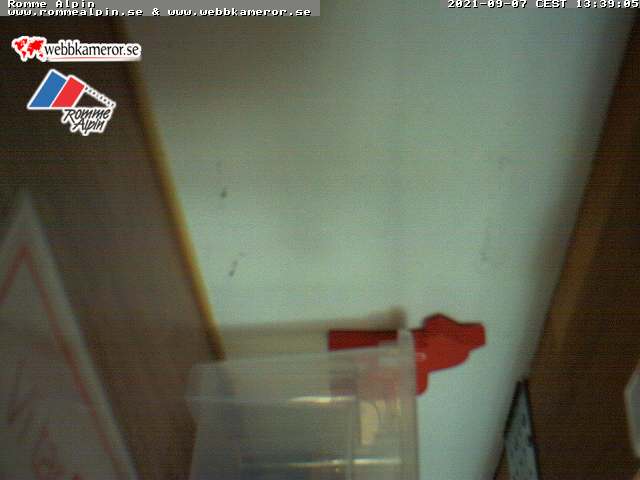 Vy mot Romme-Syd från Toppstugan. Webcam